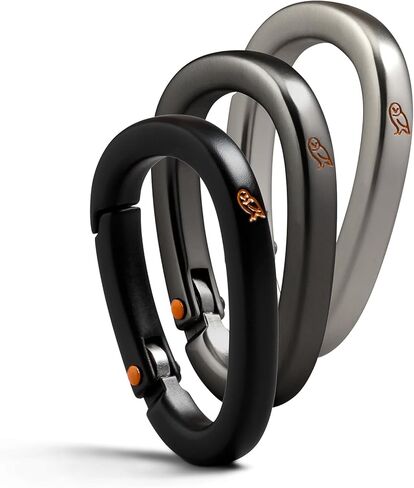 Bellroy Carabiner Trio (مجموعة من 3 مشابك مرفقة، خفيفة الوزن للغاية، ألوان متعددة) - أسود جرافيتي فضي in Saudi Arabia