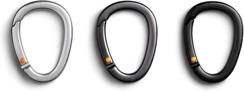 Bellroy Carabiner Trio (مجموعة من 3 مشابك مرفقة، خفيفة الوزن للغاية، ألوان متعددة) - أسود جرافيتي فضي in Saudi Arabia