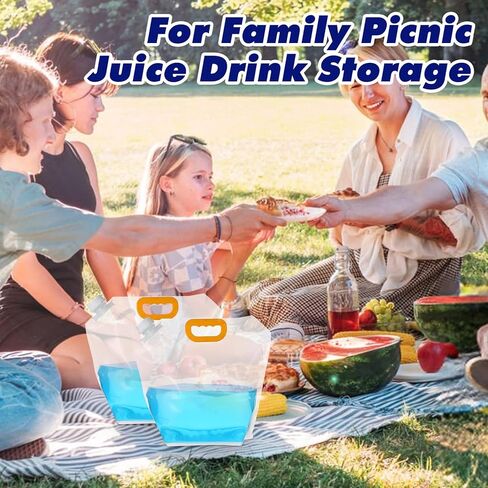 20 Pcs 1.3 Gallon Collapsible Water Emergency Container Bag 26 Gallon Freezable BPA Free Food Grade Clear Plastic Storage Foldable Bottle for Camping Riding in Saudi Arabia