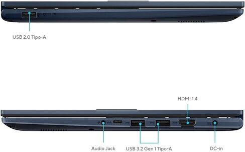 ASUS Vivobook 14" FHD Laptop, Intel Core i3-1315U Processor, 8GB RAM, 128GB SSD, Windows 11 Home, Intel UHD Graphics, Wi-Fi, Bluetooth, Quiet Blue, X1404VA-I38128 in Saudi Arabia
