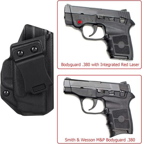 S&W M&P Bodyguard .380 IWB Holster Right Hand Fits Smith & Wesson M&P Bodyguard .380 / Bodyguard .380 with Integrated Red Laser Pistol Holster & Universal .380 Single Stack Mag Carrier in Saudi Arabia