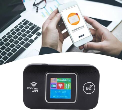 Diyeeni Mobile Hotspot, 4G LTE USB Modem 300Mbps Unlocked 5G High Speed Hotspot with SIM Card Slot Supports 12 Devices, Portable Router for Travel, Business Trip, Work in Saudi Arabia