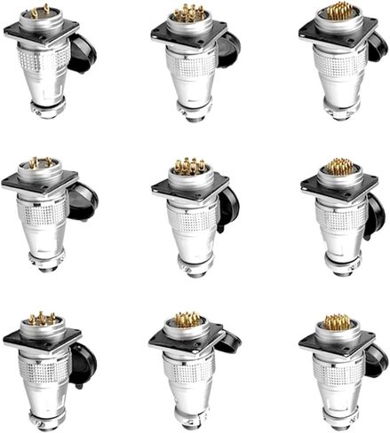 PLS28 Aviation Connector Male Female Butt Joint P28-2/3/4/5/7/8/10/12/16/17/20/24/26 Pin 28mm Plug Socket(16P Male Female) in Saudi Arabia