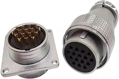PLS28 Aviation Connector Male Female Butt Joint P28-2/3/4/5/7/8/10/12/16/17/20/24/26 Pin 28mm Plug Socket(16P Male Female) in Saudi Arabia