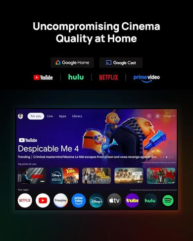 XGIMI HORIZON 20 4K RGB Triple Laser Home Projector and Floor Stand Ultra, 3200 ISO Lumens, Google TV with Licensed Netflix, Optical Zoom & Lens Shift, IMAX Enhanced in Saudi Arabia