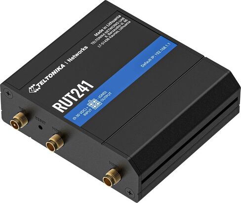 Teltonika RUT241098000 موديل RUT241 جهاز التوجيه الخلوي الصناعي؛ اتصال 4G و3G؛ للاستخدام في أمريكا الشمالية؛ متوافق مع Verizon، وAT&T، وT-Mobile؛ تجاوز فشل شبكة WAN مع التبديل التلقائي in Saudi Arabia