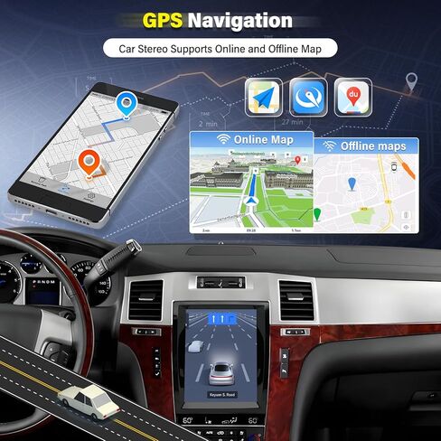 4G+64G 9.7'' Car Radio Stereo for Cadillac SLS/Escalade 2007-2012, w/GPS Navigation 2011 2010 2009 2008 Wireless w/carplay Android 14 Auto Car Audio Receiver, w/Bluetooth Double Din IPS Touch Screen in Saudi Arabia