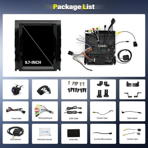 4G+64G 9.7'' Car Radio Stereo for Cadillac SLS/Escalade 2007-2012, w/GPS Navigation 2011 2010 2009 2008 Wireless w/carplay Android 14 Auto Car Audio Receiver, w/Bluetooth Double Din IPS Touch Screen in Saudi Arabia