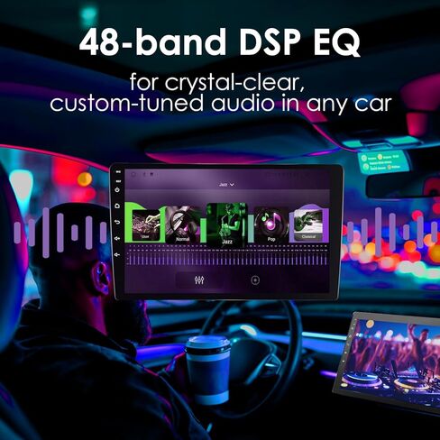10 بوصات مزدوجة Din Car Stereo Wireless CarPlay Android Auto، راديو سيارة بشاشة تعمل باللمس 64 جيجا بايت HD، بلوتوث 5.4، كاميرا احتياطية، نظام تحديد المواقع العالمي، مناسب لجميع السيارات in Kuwait