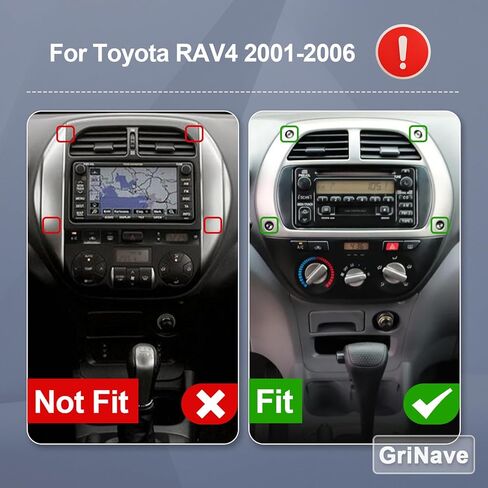 GriNave 9 بوصة IPS تعمل باللمس Android 14 ستيريو سيارة لتويوتا RAV4 2001-2006 مع CarPlay اللاسلكي وAndroid Auto 2+32GB راديو السيارة، دعم GPS، WiFi، Bluetooth، راديو FM، كاميرا احتياطية، SWC، USB in Saudi Arabia