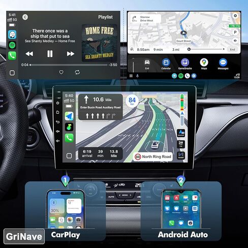 GriNave 9 بوصة IPS تعمل باللمس Android 14 ستيريو سيارة لتويوتا RAV4 2001-2006 مع CarPlay اللاسلكي وAndroid Auto 2+32GB راديو السيارة، دعم GPS، WiFi، Bluetooth، راديو FM، كاميرا احتياطية، SWC، USB in Saudi Arabia