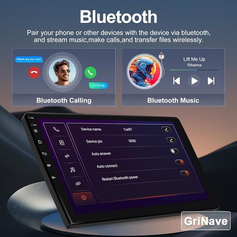 GriNave 9 بوصة IPS تعمل باللمس Android 14 ستيريو سيارة لتويوتا RAV4 2001-2006 مع CarPlay اللاسلكي وAndroid Auto 2+32GB راديو السيارة، دعم GPS، WiFi، Bluetooth، راديو FM، كاميرا احتياطية، SWC، USB in Saudi Arabia