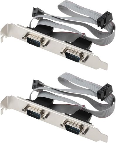SING F LTD 2 قطعة DB9 ذكر منفذ COM إلى IDC 10pin كابل تسلسلي 2-Port Serial RS232 للوحة الأم للكمبيوتر، 30 سم in Saudi Arabia