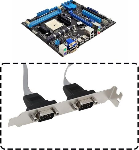 SING F LTD 2 قطعة DB9 ذكر منفذ COM إلى IDC 10pin كابل تسلسلي 2-Port Serial RS232 للوحة الأم للكمبيوتر، 30 سم in Saudi Arabia