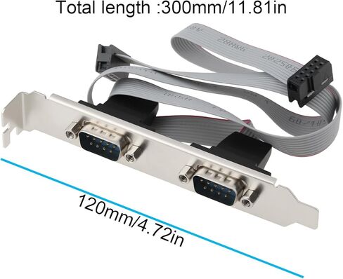 SING F LTD 2 قطعة DB9 ذكر منفذ COM إلى IDC 10pin كابل تسلسلي 2-Port Serial RS232 للوحة الأم للكمبيوتر، 30 سم in Saudi Arabia