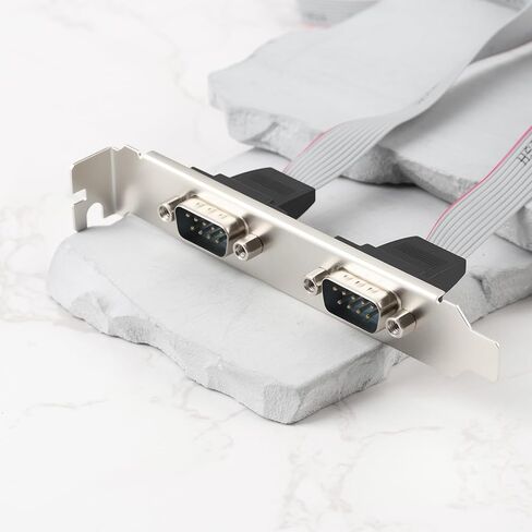 SING F LTD 2 قطعة DB9 ذكر منفذ COM إلى IDC 10pin كابل تسلسلي 2-Port Serial RS232 للوحة الأم للكمبيوتر، 30 سم in Saudi Arabia