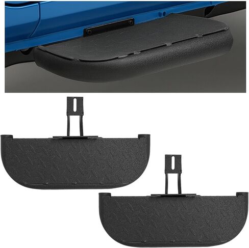 Rugged Side Steps Compatible with 2007-2018 Jeep Wrangler JK Unlimited JKU 4-Door Running Boards, High-Strength Steel Step Bars, Powder-Coated & Textured, 4-Piece Set in Saudi Arabia