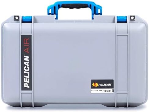 Silver & Blue Pelican 1525 air case. Comes with pluck foam interior. in Saudi Arabia