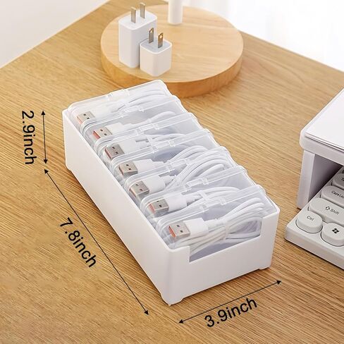 7 Inner Cases Cable Organizer Box Set,Cord Storage and Wire Management Box for Desk,USB Holder for Home and Travel in Saudi Arabia