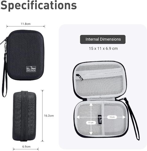 Gadget Organizer Case (Black) & GL.iNet GL-AXT1800 (Slate AX) Pocket-Sized Wi-Fi 6 Gigabit Travel Router in Saudi Arabia