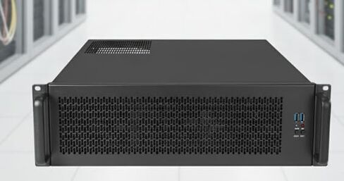 هيكل خادم 3U Rackmount، علبة كمبيوتر صناعية سوداء، تتميز بمنافذ USB3.0+2.0، وتدعم مراوح متعددة، وتثبيت محركات أقراص ثابتة متعددة، وتوافق مزود الطاقة ATX. in Saudi Arabia