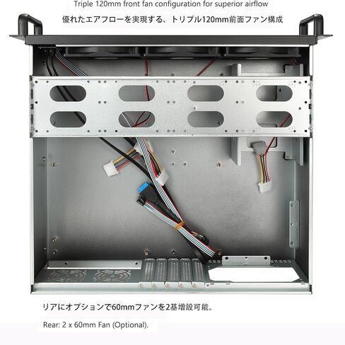 هيكل خادم 3U Rackmount، علبة كمبيوتر صناعية سوداء، تتميز بمنافذ USB3.0+2.0، وتدعم مراوح متعددة، وتثبيت محركات أقراص ثابتة متعددة، وتوافق مزود الطاقة ATX. in Saudi Arabia