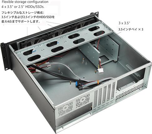 هيكل خادم 3U Rackmount، علبة كمبيوتر صناعية سوداء، تتميز بمنافذ USB3.0+2.0، وتدعم مراوح متعددة، وتثبيت محركات أقراص ثابتة متعددة، وتوافق مزود الطاقة ATX. in Saudi Arabia
