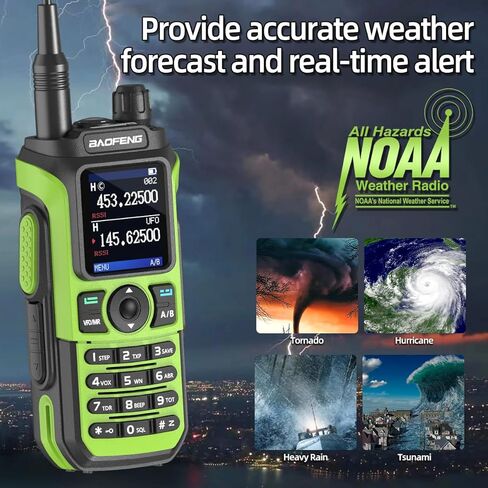 راديو Baofeng المحمول، أجهزة راديو UV-21R طويلة المدى، أجهزة اتصال لاسلكية قابلة لإعادة الشحن NOAA للطقس، هوائي تكتيكي، شاحن USB-C راديو ثنائي الاتجاه للتخييم والمشي لمسافات طويلة (عبوتان) in Kuwait