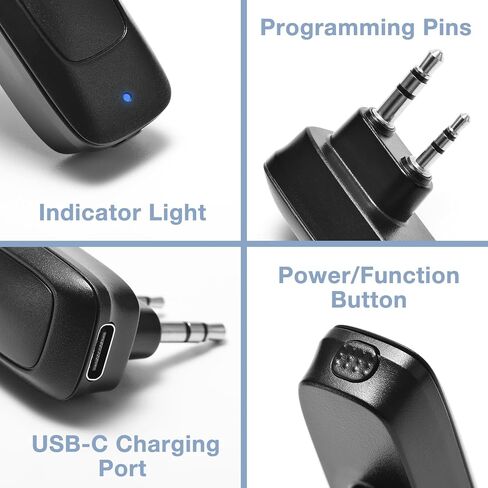 محول برمجة لاسلكي BAOFENG BT-A1D، مبرمج راديو BT APP لـ Baofeng UV-5R، UV-5R Mini، UV-5RM Plus، BF-888S، K5 Plus Ham راديو محمول، إعداد قناة سريع للمشي لمسافات طويلة والاستخدام الميداني in Kuwait