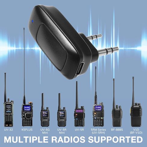 محول برمجة لاسلكي BAOFENG BT-A1D، مبرمج راديو BT APP لـ Baofeng UV-5R، UV-5R Mini، UV-5RM Plus، BF-888S، K5 Plus Ham راديو محمول، إعداد قناة سريع للمشي لمسافات طويلة والاستخدام الميداني in Kuwait