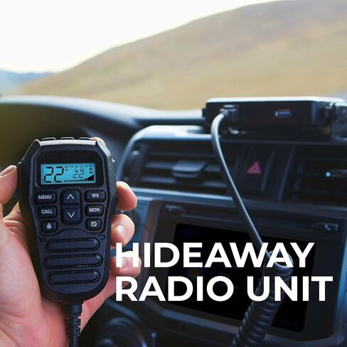 Midland MXT275 MicroMobile Two-Way GMRS Radio & MXTA26 6dB Gain Whip Antenna – Long-Range Vehicle Communication with NOAA Weather Alerts, External Antenna for Maximum Performance in Saudi Arabia