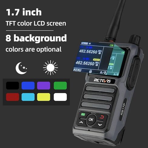 Retevis RA86 GMRS Mobile Radio, Dual Speakers NOAA High Power Transceiver, RA86 Long Range Mobile Radio (1 Pack) with Handheld RB17P Walkie Talkies (2 Packs), GMRS Communicate Kit for Jeeps in Saudi Arabia