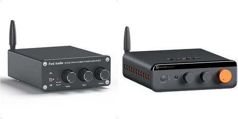 Fosi Audio BT20A Bluetooth Stereo Amplifier, 2 Channel Home Audio Component Amplifiers for Passive Speakers+Fosi Audio BT20A MAX Stereo Power Amplifier, 300W x 2 Hi-Fi Audio Amp with PFFB Technology in Saudi Arabia