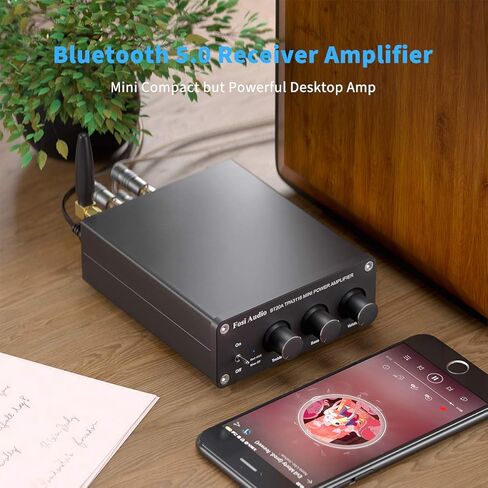 Fosi Audio BT20A Bluetooth Stereo Amplifier, 2 Channel Home Audio Component Amplifiers for Passive Speakers+Fosi Audio BT20A MAX Stereo Power Amplifier, 300W x 2 Hi-Fi Audio Amp with PFFB Technology in Saudi Arabia