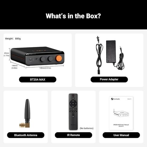 Fosi Audio BT20A Bluetooth Stereo Amplifier, 2 Channel Home Audio Component Amplifiers for Passive Speakers+Fosi Audio BT20A MAX Stereo Power Amplifier, 300W x 2 Hi-Fi Audio Amp with PFFB Technology in Saudi Arabia