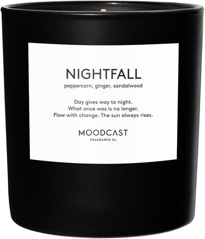 Moodcast Nightcap Scented Candle – Aesthetic Candle for Home, Rum, Black Plum & Tonka, Clean Coco Wax Blend, Vegan, Paraben-Free, 45-Hour Long Lasting Burn – 8oz in Saudi Arabia