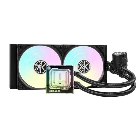 مبرد سائل KINGCOOL Pure Flow 360 مم AIO CPU، مضخة معززة 4500 دورة في الدقيقة، كتلة مياه شفافة، مراوح ARGB PWM 3x120 مم، مشعاع ألومنيوم، متوافق مع AMD AM5/AM4 LGA 1851/1700/1200/115X (أبيض) in Kuwait
