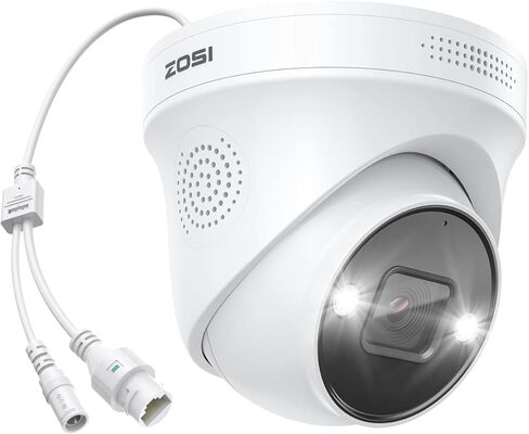 ZOSI 4-Pack 4K 8MP PoE Add-On Security Cameras with Ethernet Cables,Outdoor Indoor Camera with Person Vehicle Detection,Night Vision,2-Way Audio,Only Compatible with Same Brand 4K PoE NVR Systems in Saudi Arabia