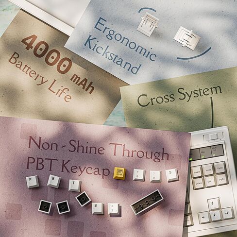 لوحة مفاتيح ميكانيكية لاسلكية Keychron R3 Retro، 80% TKL قابلة للتبديل السريع RGB عن طريق اللمس سوبر براون، وضع QMK ثلاثي (2.4 جيجا هرتز/بلوتوث/سلكي)، متوافق مع نظام التشغيل Mac PC Linux in Kuwait