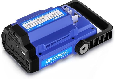 56V 150W Power Inverter Compatible with EGO 56V Lithium Battery BA1400 BA2800 BA4200, Portable Power Source with Dual USB Ports & AC Outlet for Outdoor Camping, Emergency Backup(Battery Not Included) in Saudi Arabia