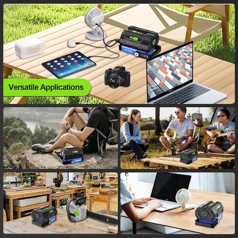 56V 150W Power Inverter Compatible with EGO 56V Lithium Battery BA1400 BA2800 BA4200, Portable Power Source with Dual USB Ports & AC Outlet for Outdoor Camping, Emergency Backup(Battery Not Included) in Saudi Arabia