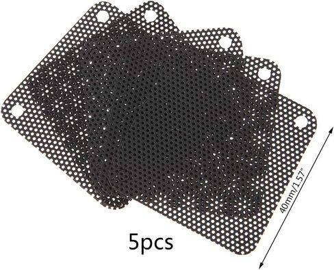 5 Pieces Five 40mm X 40mm PVC Computer Case Fan Suitable for Protection of Home Computer Case Fans, Grilles, and Various Electronic Products in Saudi Arabia