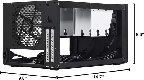 Fractal Design Node 304 - أسود - حقيبة كمبيوتر صغيرة الحجم صغيرة الحجم - عامل شكل صغير - Mini ITX - Mitx - تدفق هواء عالي - تصميم داخلي معياري - مراوح 3X صامتة R2 120 مم - USB 3.0 in Kuwait