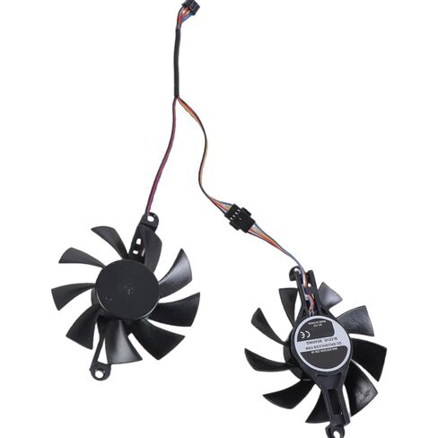 80mm 4Pin Video Card Fan Graphics Card Cooling Graphics Card Radiators Easy Installation Replacement for RX580 2048 in Saudi Arabia