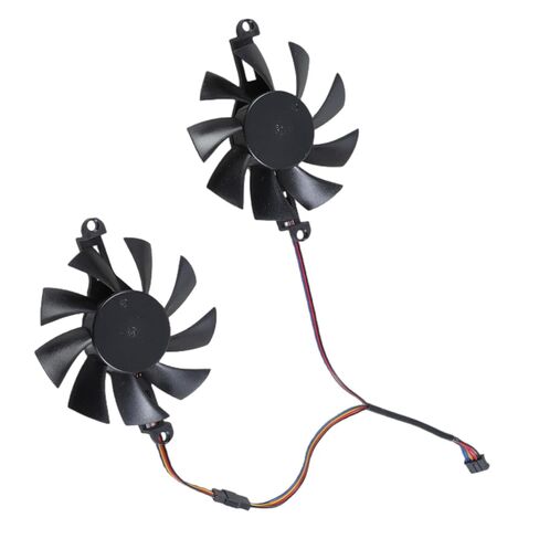 80mm 4Pin Video Card Fan Graphics Card Cooling Graphics Card Radiators Easy Installation Replacement for RX580 2048 in Saudi Arabia