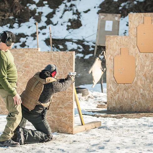 Hungdao 40/100 قطعة من أهداف الورق المقوى IPSC لإطلاق النار على أهداف الصور الظلية الكلاسيكية لمجموعة التدريب التكتيكي والمسابقات والتدريب التكتيكي in Kuwait