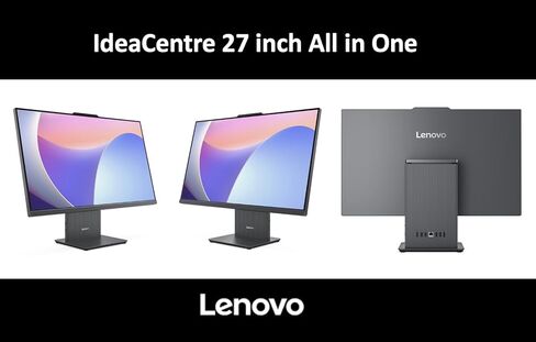 Lenovo IdeaCentre HIGH Performance All-in-One 27" Touchscreen IPS FHD Display (Intel i7-13620H, 32GB DDR5, 2TB PCIe SSD, Intel UHD, WiFi 6, Webcam, Bluetooth 5.2, Win 11 Pro) w/DKZ USB Port Expander in Saudi Arabia