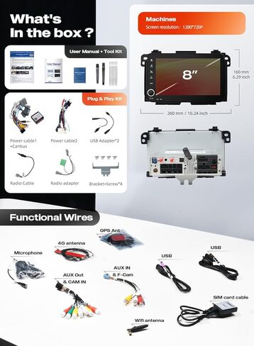وحدة رأس Dasaita لسيارة Honda Vezel HR-V HRV 2013-2022، شاشة لمس QLED مقاس 8 بوصات، ستيريو سيارة Android 13 مع CarPlay اللاسلكي وAndroid Auto، ذاكرة وصول عشوائي 6 جيجابايت وذاكرة قراءة فقط 64 جيجابايت، نظام ملاحة GPS، بلوتوث 5.1، راديو FM/AM in Kuwait