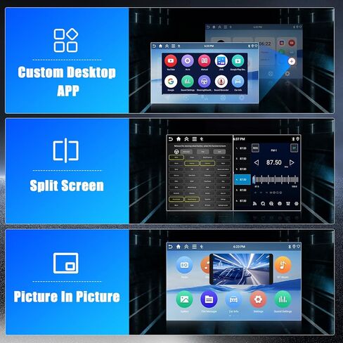 [4+128G] ستيريو سيارة Hikity Android لسيارة Toyota Camry 2012 2013 2014، 10.1 بوصة شاشة تعمل باللمس Incell راديو CarPlay/Android Auto، بلوتوث، ملاحة GPS، WiFi، FM/RDS + كاميرا احتياطية AHD in Kuwait