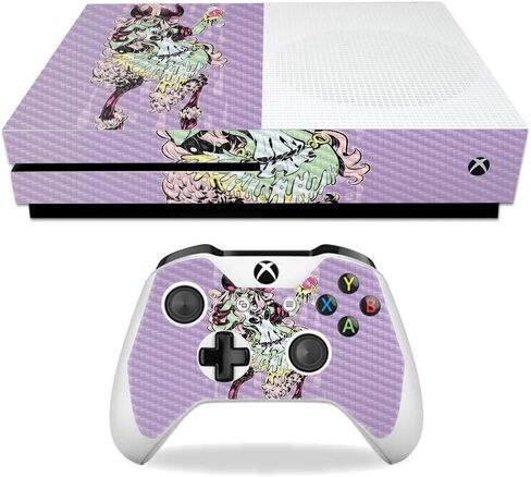 MightySkins Carbon Fiber Skin for Microsoft Xbox One S - Centaur | Protective, Durable Textured Carbon Fiber Finish | Easy to Apply, Remove, and Change Styles | Made in The USA in Saudi Arabia